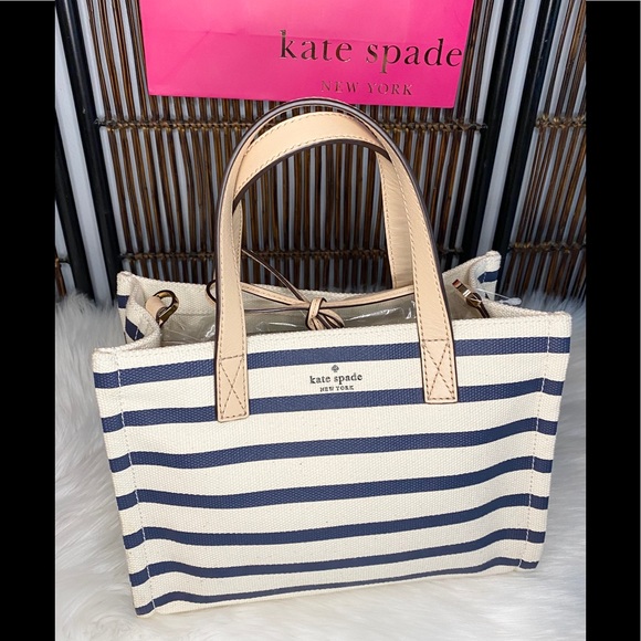 kate spade Handbags - Kate Spade ♠️ cotton tote, New! Perfect for spring